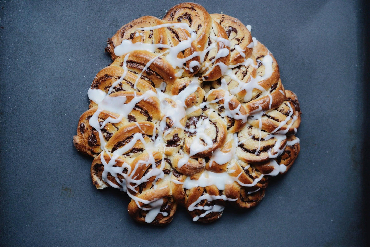 Brioche rosace chocolat // Glaçage au rhum