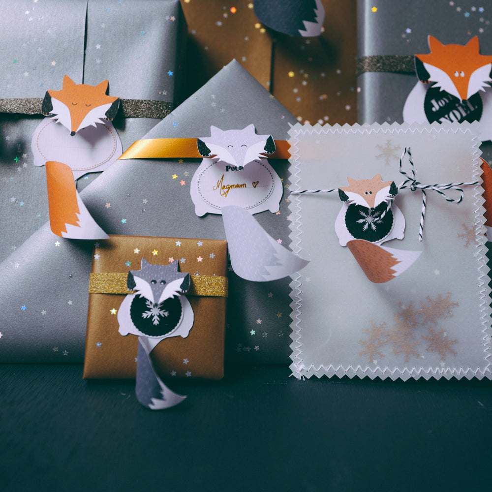 Étiquettes cadeaux // Fox Family