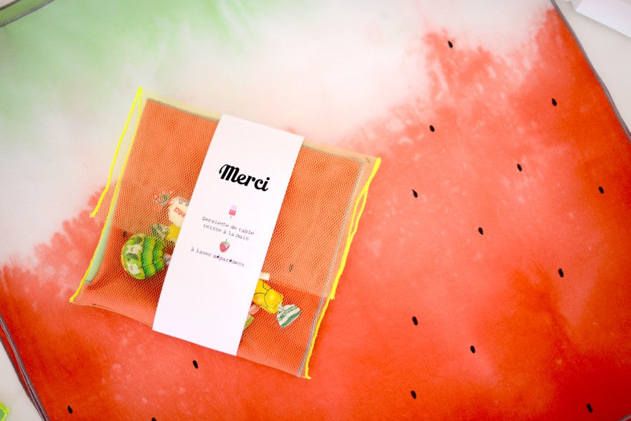 DIY // Serviettes de table Tutti Frutti à offrir
