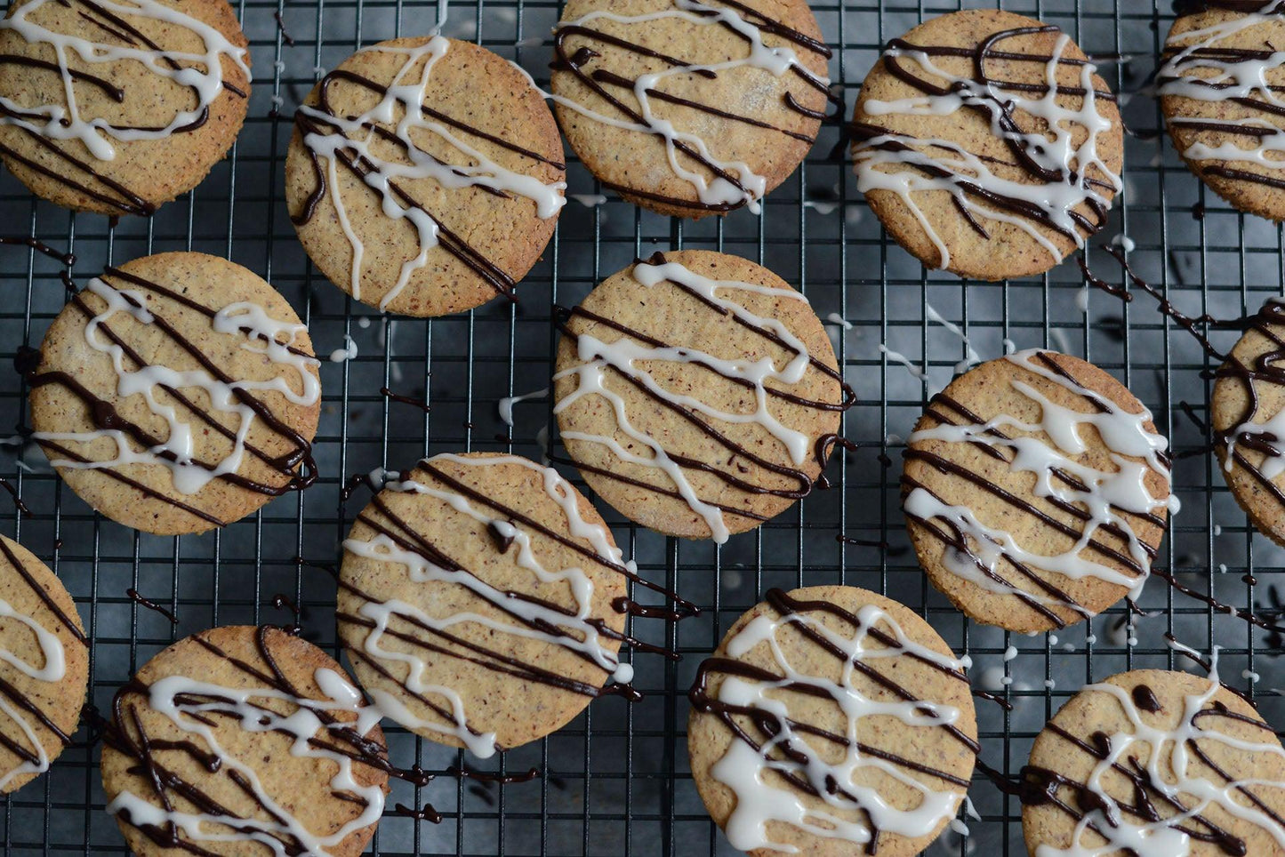 Biscuits zébrés à la noisette