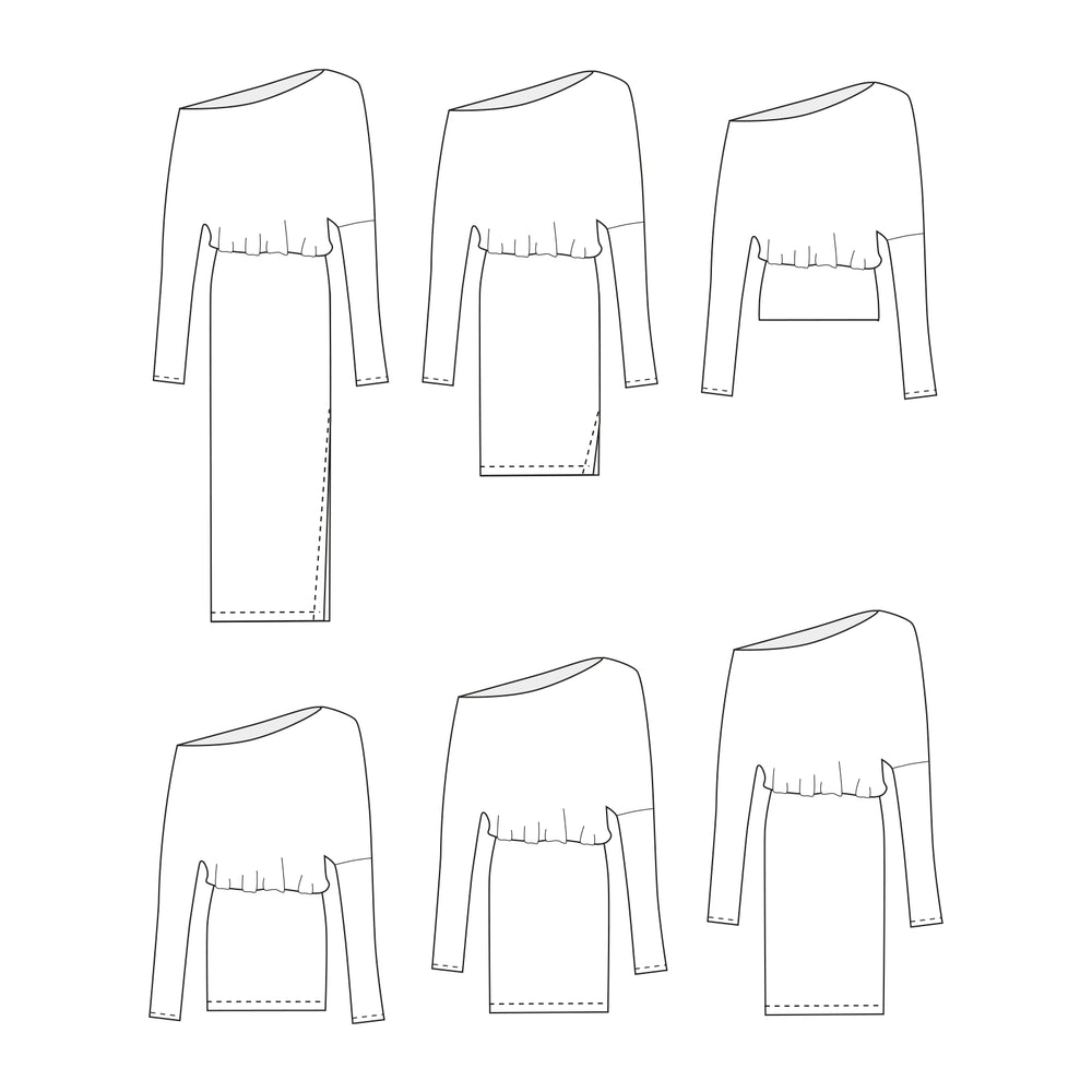 Pull Robe Drawing Patrons de couture pour créer des pulls et robes hiver – Vanessa Pouzet