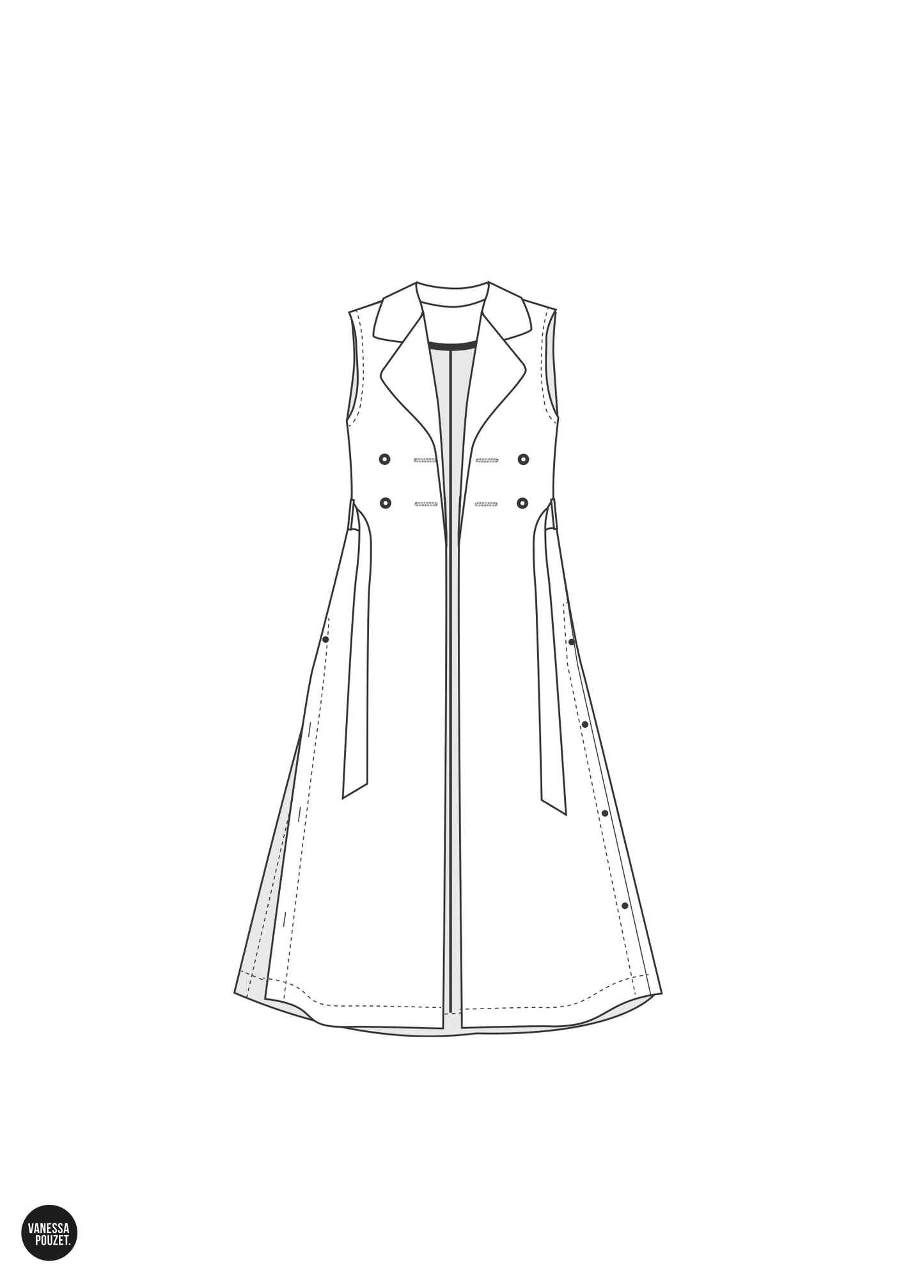 L'ADRESSE N°03 | Trench maxi sans manches